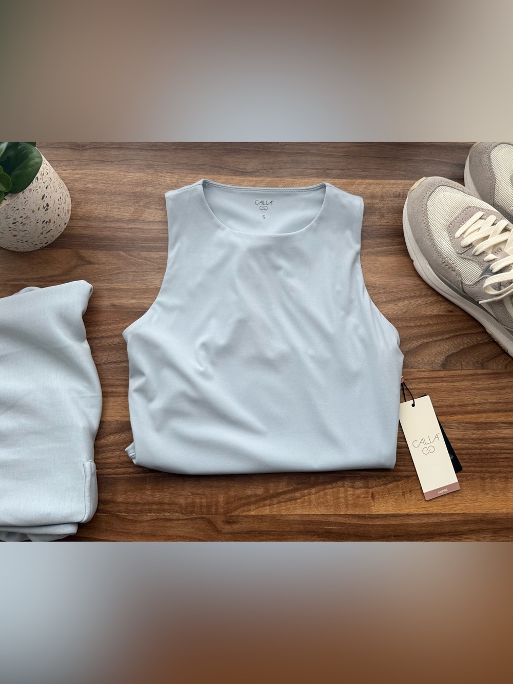 CALIA Pale Blue Tank Bodysuit Inspire Collection